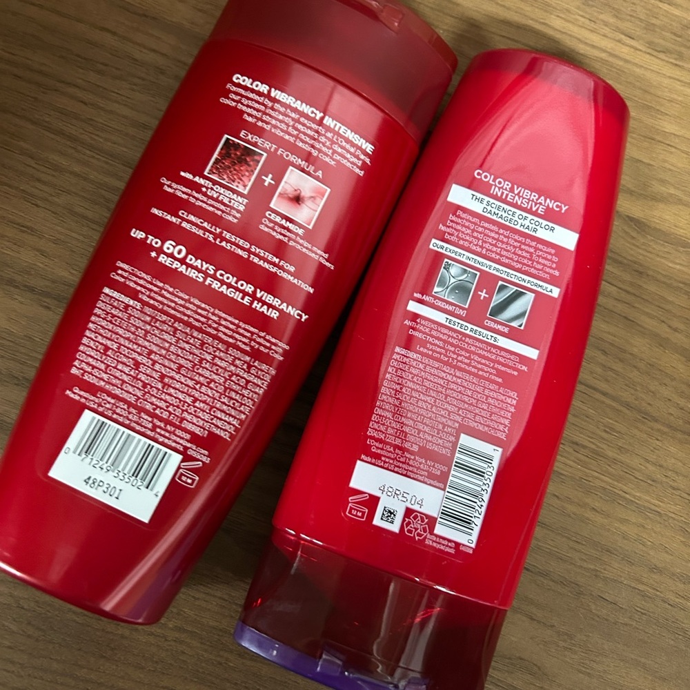 L'Oreal Elvive Color Vibrancy Intensive Shampoo and Conditioner Set - Red - Picture 2 of 2
